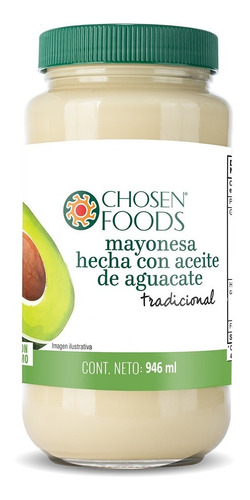 Mayonesa De Aguacate Sin Gluten Chosen Foods 946 Ml