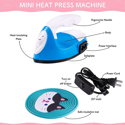 Gyuee Mini Máquina De Prensa De Calor De Temperatura Eléctri