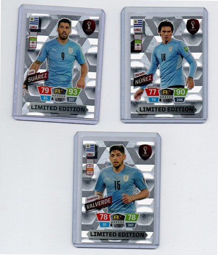 Tarjetas Adrenalyn Xl Uruguay Suárez Valverde Y Nuñez Le