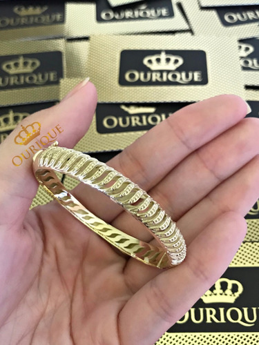 Bracelete Feminino Argola Ouro 18k 750 Luxo Personalizado