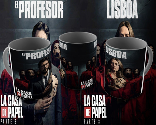 Caneca La Casa De Papel (série): La Profesor E Lisboa 01 #na