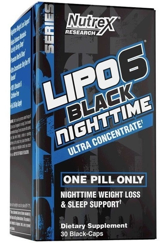 Nutrex Lipo 6 Black Nighttime Uc 30 Caps Nocturno Phantom Xs