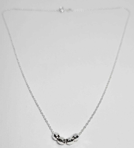 Collar 4 Bolitas En Plata Ley 925 