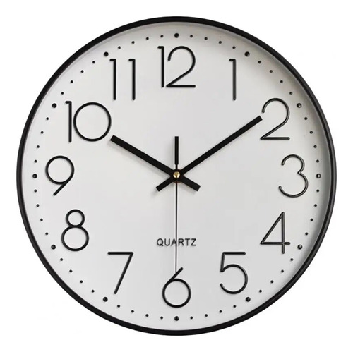 Reloj De Pared De Cuarzo Digital Silencioso De Plástico Poin