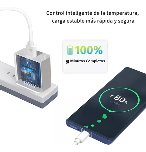 Cargador De 66w Para Huawei Tipo C Super Fast Charger