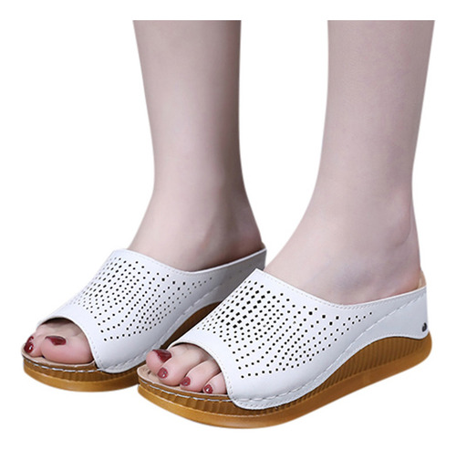 Zapatillas Con Cuñas N Para Mujer, Zapatos De Tacón A La Mod