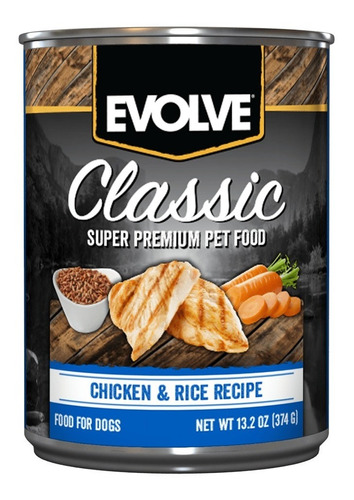 Evolve Dog Lata Pollo 13 Oz