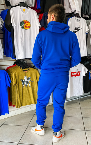 Conjunto Deportivo 1 Color Liso Sudadera Y Pants De Hombre