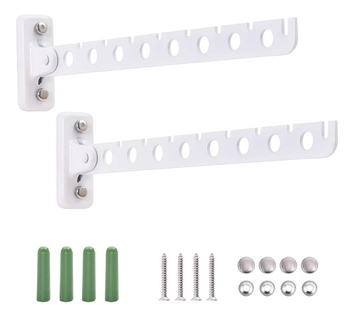 Percha De Pared Para Colgar Ropa De Pared  Color Blanco  Ret