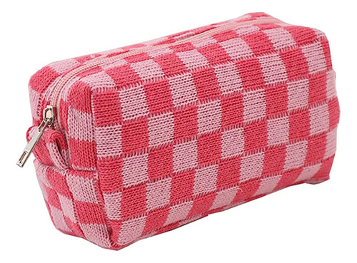 ~? Grid Makeup Cosmetic Bag Pencil Case Pouch Large Capacity