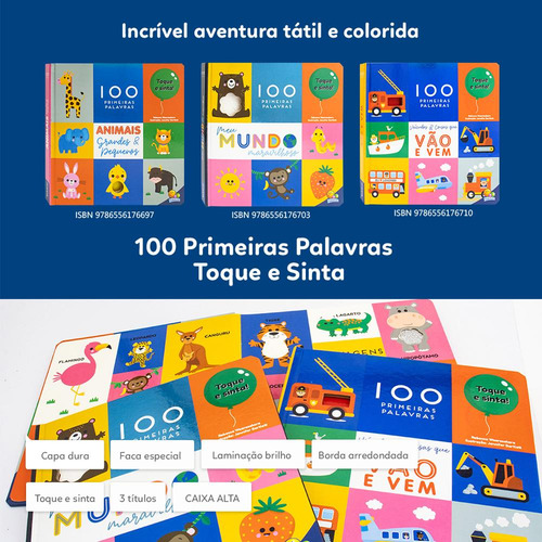 100 Primeiras Palavras - Toque E Sinta: Veículos & Coisas Que Vão E Vem: Veículos & Coisas Que Vão E Vem, De Rebecca Weerasekera., Vol. 1. Editorial Todolivro, Capa Dura, Edição 1 Em Português, 2024