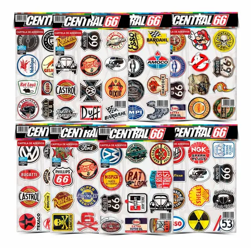 comprar Kit 94 Adesivos Logos Antigos Korando, L200 Hpe 8 Cartela M1