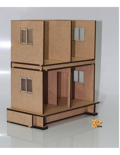 Maquete Casa Sobrado Em Corte 1:25