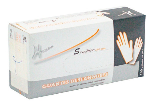 Guantes Latex Talla L Con Polvo Sensitive Caja 100 Unidades
