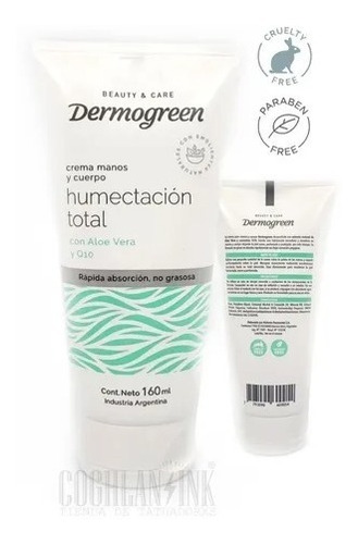 Crema Manos Y Cuerpo Humectacion Total C/ Aloe Vera X 160ml