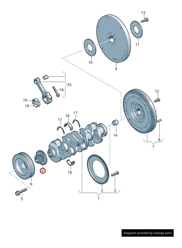 Engrane Cigueñal Audi Tt 2.0 08-10, A3 2.0 04-13