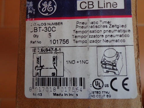 Temporizador General Electric Cbt 30c On Delay