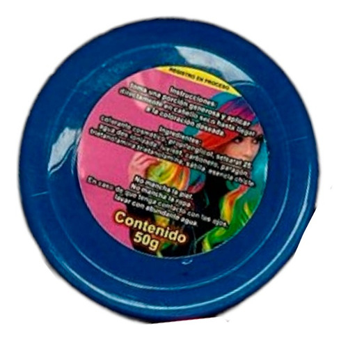 Cera Para Pintar Cabello En Crema Tono Azul