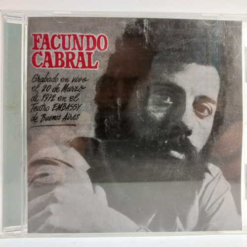 Facundo Cabral - En Vivo En El Teatro Embassy - Cd - Ex
