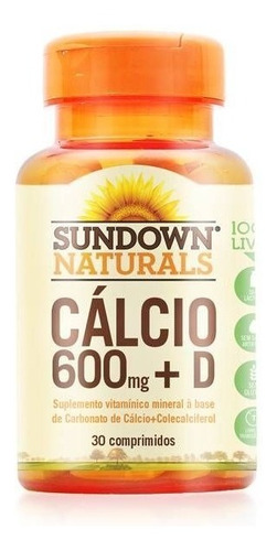 Imagem 1 de 3 de Cálcio 600 +vitamina D Sundown C/ 30 Comprimidos