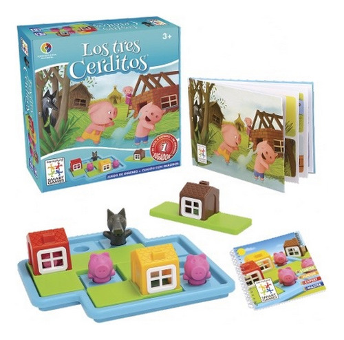 Rompecabezas Puzzle Cerdito Y Lobo + Libro Interactivo