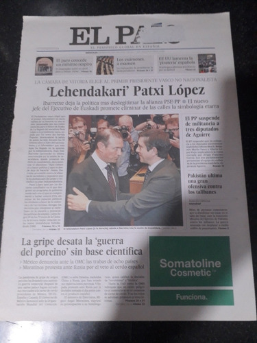 Tapa Diario El País 06 5 2009 Pakistán Ibarretxe Patxi López
