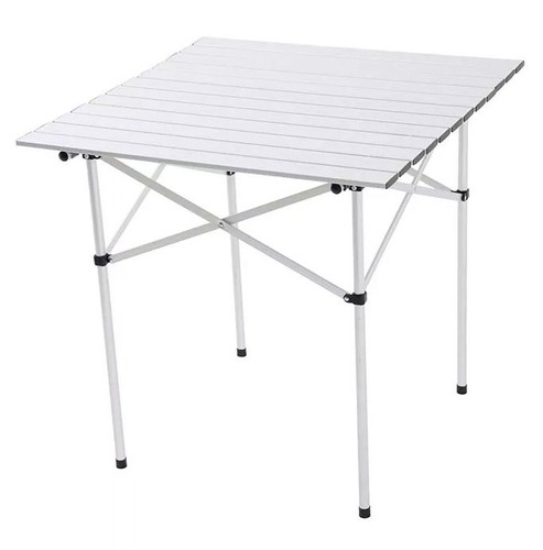  Mesa Dobrável Alumínio Quadrada Andorra 69,5x69,5cm Promoçã