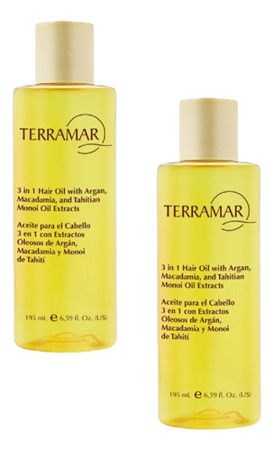 2 Pieza Terramar Óleo 3 En 1 Argan Y Macadamia 195ml +grande