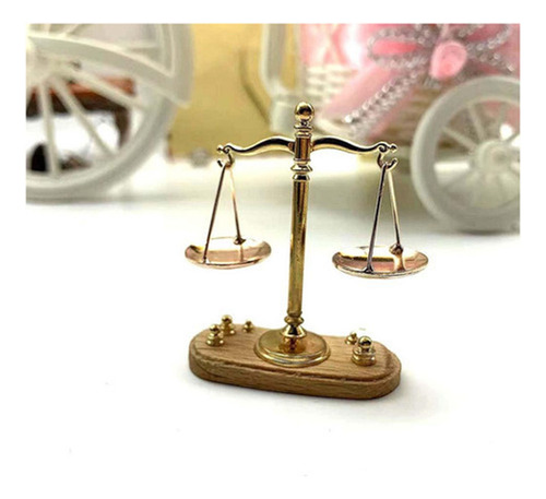 A 2x Báscula Miniatura De 1:12 De Vintage For Habitación,