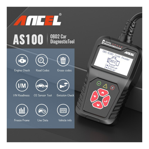 Ancel As100 Obdii Auto Scanner Check Engine Ferramenta De Di