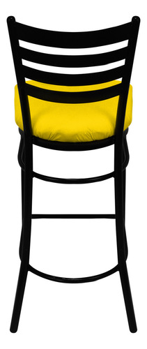 Banco Para Barra Cafetería Bar Restaurante Silla Alta Acabado De La Estructura Laqueado Color Amarillo