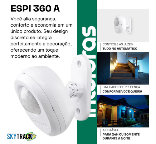 Kit 4x Sensor De Movimento Interruptor Espi 360 A Intelbras