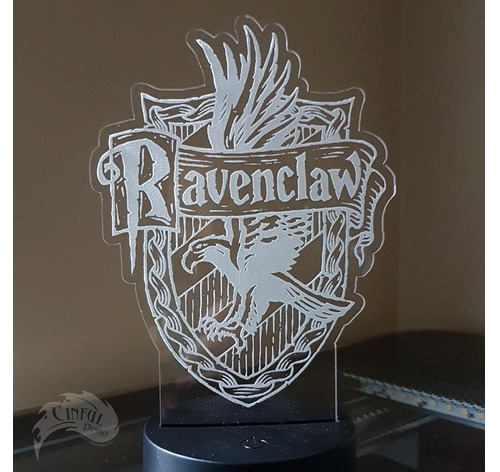 Lampara 3d Led Ravenclaw Harry Potter Ilusion 7 Colores