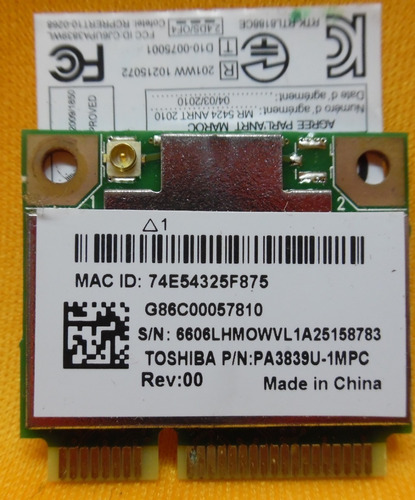 Tarjeta Wireless Para Toshiba L845 D Ipp9