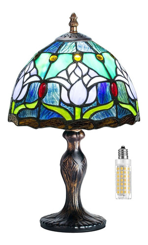 Miaoke Tiffany - Lámpara De Mesa De Vitral, Hecha A Mano, Lá