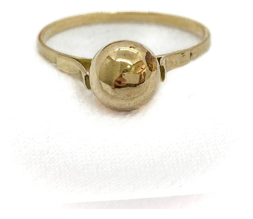 Anillo Con Bola De 7 Mm De Oro 18k Amarillo T16