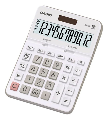 Calculadora De Mesa Casio 12 Dígitos Dx-12b-we Visor Grande Cor Branca