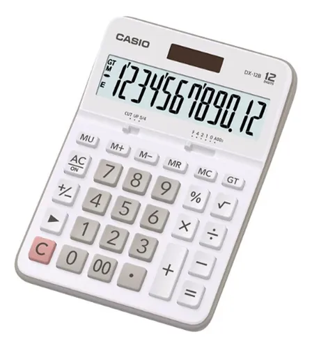 comprar Calculadora De Mesa Casio 12 Dígitos Dx-12b-we Visor Grande Cor Branca