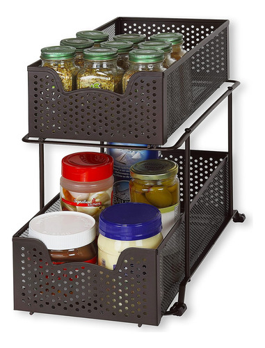 Organizador De Alacena Simple Houseware Cb-006-2 Color Ne...