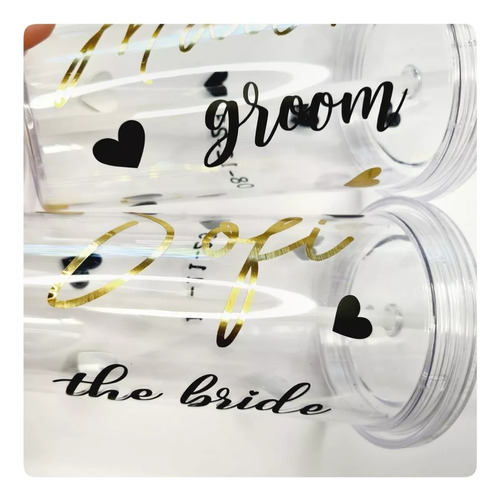 Vasos Bride Groom - Personalizados - Despedidas - Casamiento