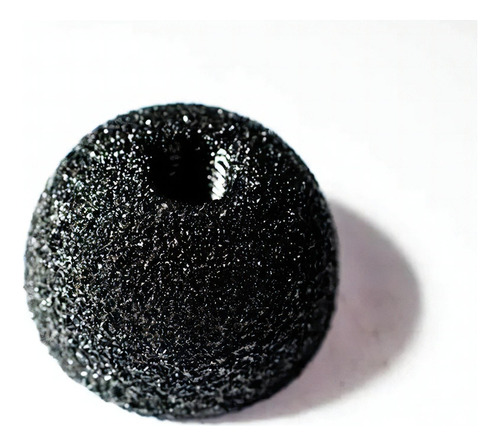 Disco Cogumelo De 6cm Diamante Negro Grão 16 Cupins De Aço Cor Prateado