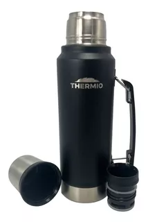 Termo Thermio 1 L Pico Cebador Uso Extremo de acero inoxidable 1L negro