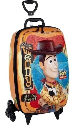 Mochila Escolar C/ 3 Rodas Toy Story Woody + Lancheira