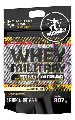Whey Protein Midway Whey 100% Concentrada Baunilha 907g