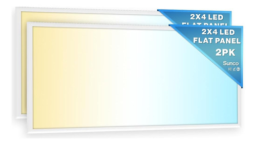 Sunco 2 Pack 2x4 Led Flat Panel Light Fixture Temperatura De