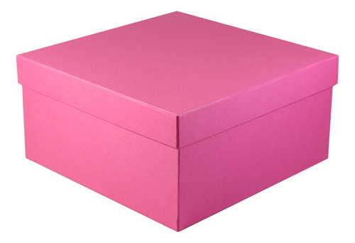 Caixa De Presente | Rosa Pink - 23x23x13 Cm 