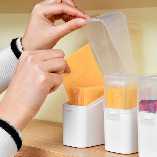 Contenedor De Queso En Rodajas, Contenedor De Refrigerador