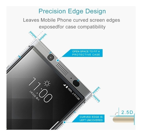Imagen 3 de 9 de Vidrio Templado Blackberry Keyone 9h Plano