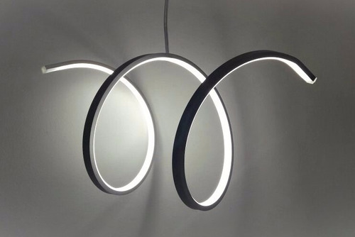 Lampara Colgante Led Rulo 28w Deco Moderno Diseño Ahora 12 Estructura Aluminio Anodizado