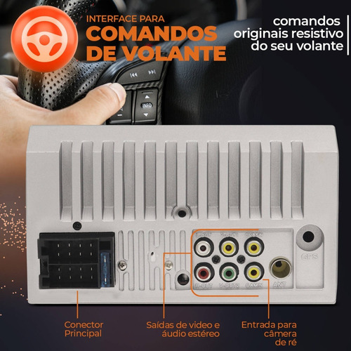 Mp5 Player 2 Din Bluetooth Usb Espelhamento Sd Miami Shutt
